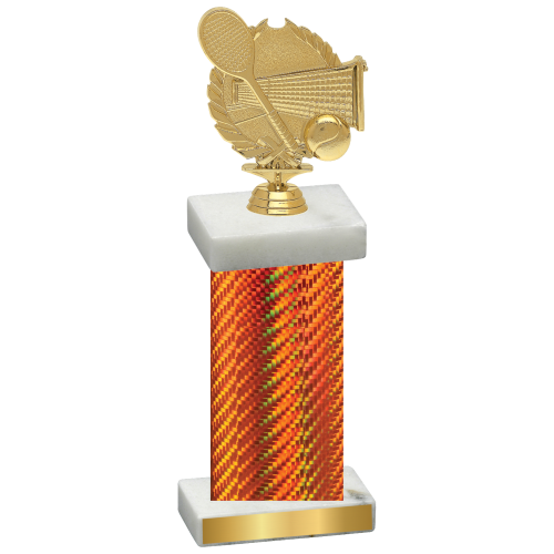 Single Orange Carbon Fiber Tennis Trophy