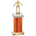 Single Orange Carbon Fiber Wrestling Trophy