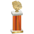 Single Orange Carbon Fiber Basketball Trophy