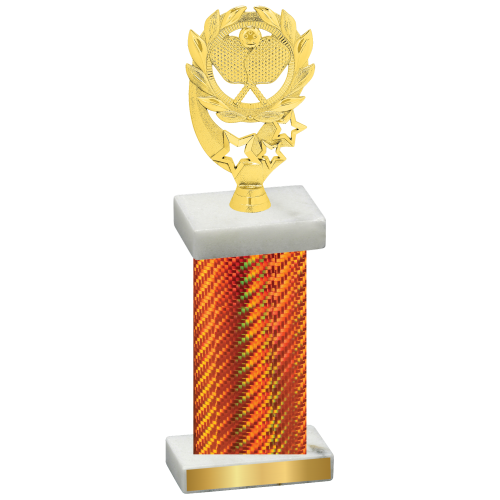 Single Orange Carbon Fiber Pickleball Trophy