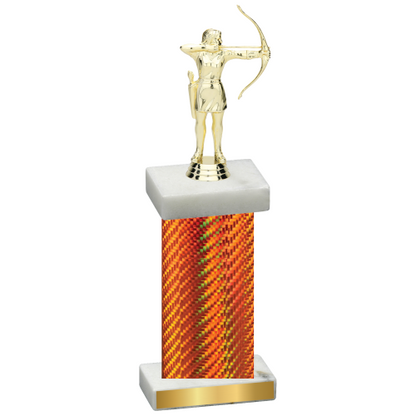 Single Orange Carbon Fiber Archery Trophy