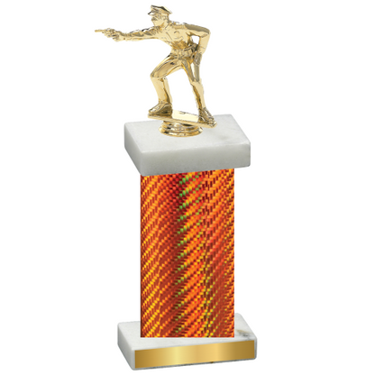 Single Orange Carbon Fiber Shooter Trophy