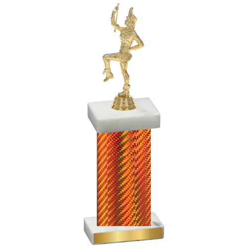 Single Orange Carbon Fiber Majorette Trophy