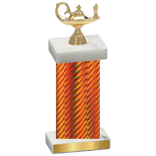 Single Orange Carbon Fiber Academics Trophy