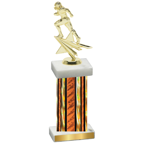 Single Orange Glacier Football Trophy