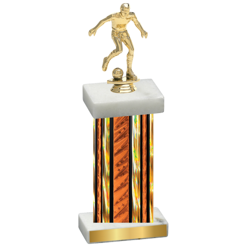 Single Orange Glacier Soccer Trophy