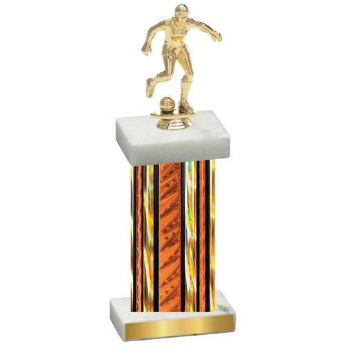 Single Orange Glacier Soccer Trophy