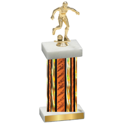 Single Orange Glacier Soccer Trophy