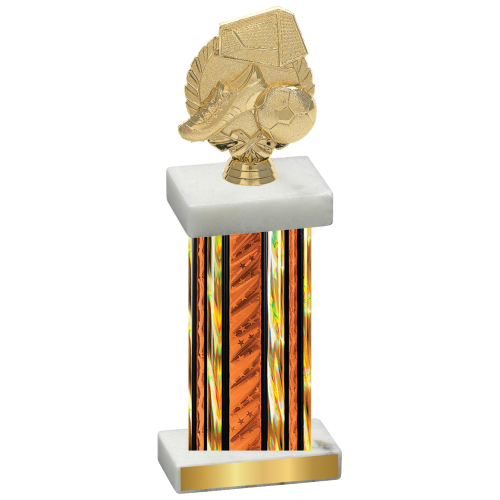 Single Orange Glacier Soccer Trophy