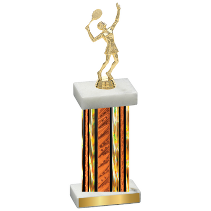 Single Orange Glacier Tennis Trophy