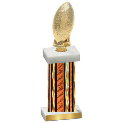 Single Orange Glacier Football Trophy