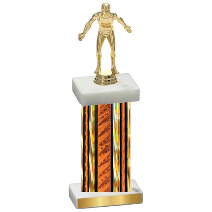 Single Orange Glacier Wrestling Trophy