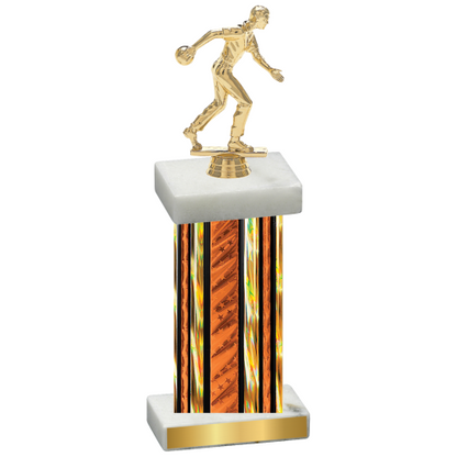 Single Orange Glacier Bowling Trophy