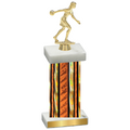 Single Orange Glacier Bowling Trophy