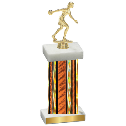 Single Orange Glacier Bowling Trophy