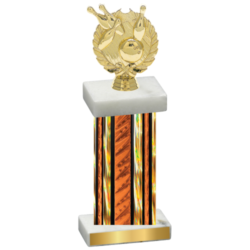 Single Orange Glacier Bowling Trophy