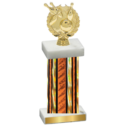 Single Orange Glacier Bowling Trophy