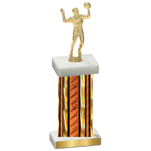 Single Orange Glacier Volleyball Trophy