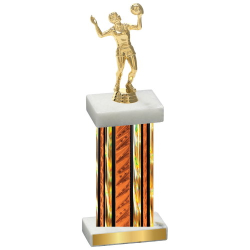 Single Orange Glacier Volleyball Trophy