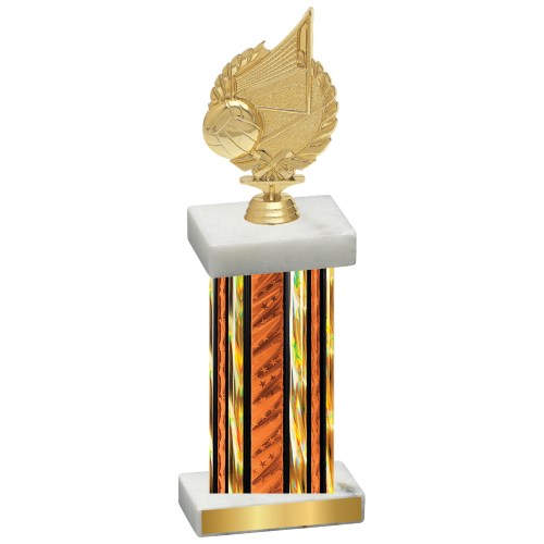 Single Orange Glacier Volleyball Trophy