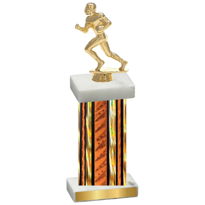 Single Orange Glacier Football Trophy