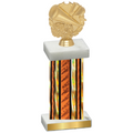 Single Orange Glacier Cheerleading Trophy