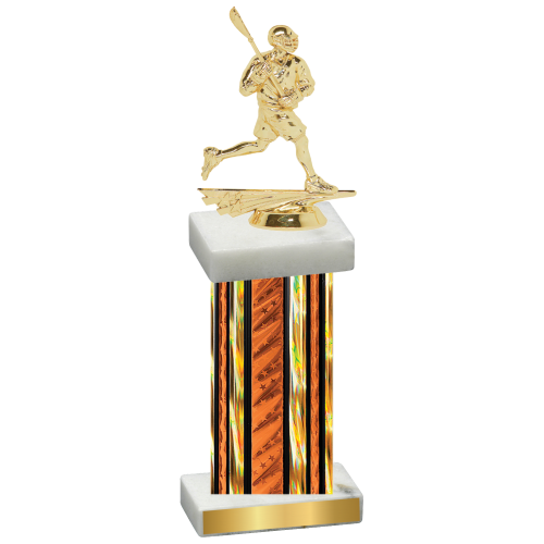 Single Orange Glacier Lacrosse Trophy