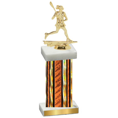 Single Orange Glacier Lacrosse Trophy