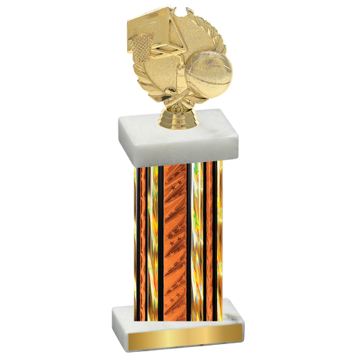 Single Orange Glacier Basketball Trophy