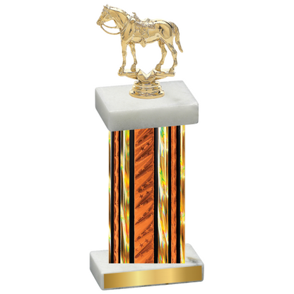 Single Orange Glacier Horses Trophy