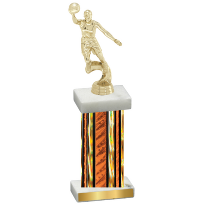 Single Orange Glacier Basketball Trophy