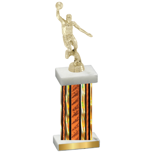 Single Orange Glacier Basketball Trophy