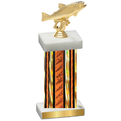 Single Orange Glacier Fishing Trophy