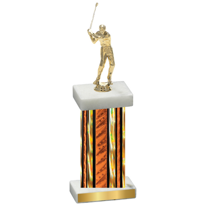 Single Orange Glacier Golf Trophy