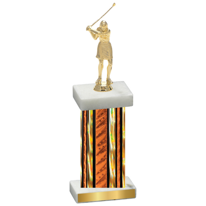 Single Orange Glacier Golf Trophy