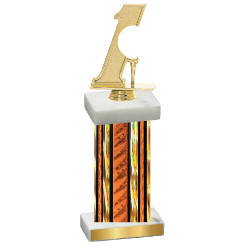 Single Orange Glacier Golf Trophy