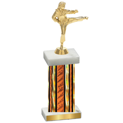 Single Orange Glacier Karate Trophy