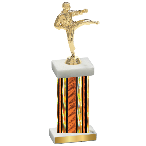 Single Orange Glacier Karate Trophy