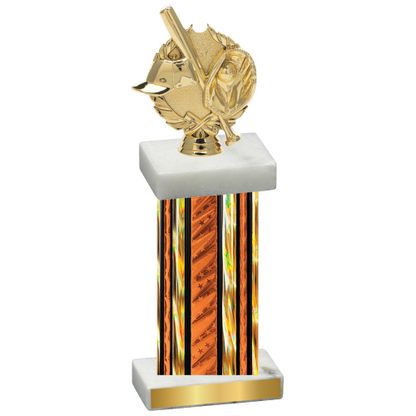 Single Orange Glacier Baseball Trophy