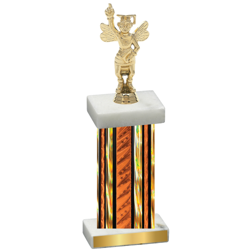 Single Orange Glacier Academics Trophy