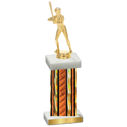 Single Orange Glacier Softball Trophy