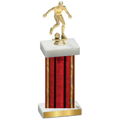 Single Red Glacier Soccer Trophy