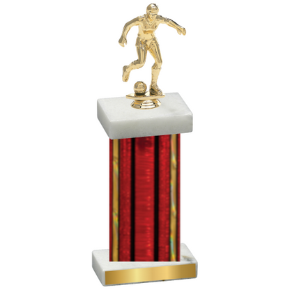 Single Red Glacier Soccer Trophy