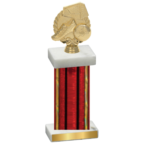 Single Red Glacier Soccer Trophy