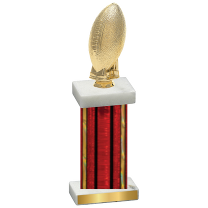 Single Red Glacier Football Trophy