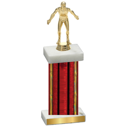 Single Red Glacier Wrestling Trophy