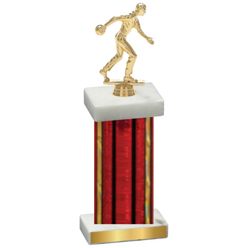 Single Red Glacier Bowling Trophy