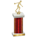Single Red Glacier Bowling Trophy