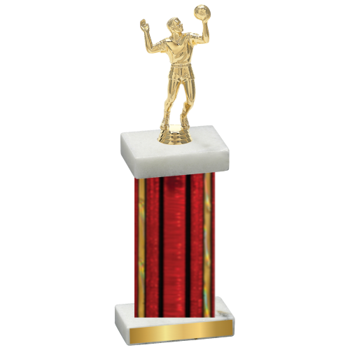 Single Red Glacier Volleyball Trophy