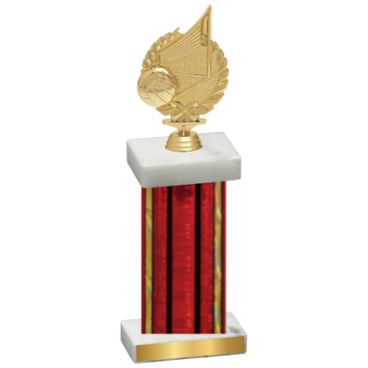 Single Red Glacier Volleyball Trophy